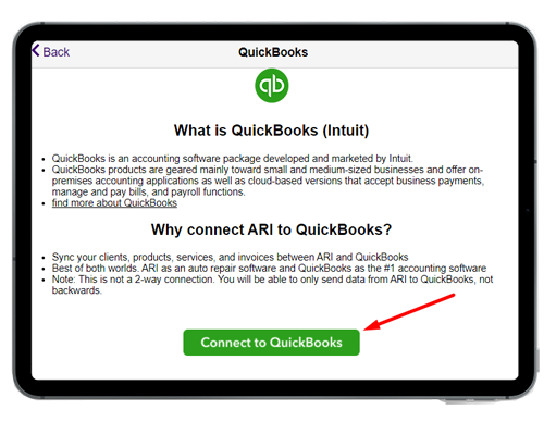 connect to quickbooks