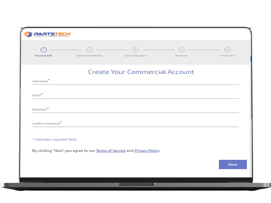 create a free partsTech account