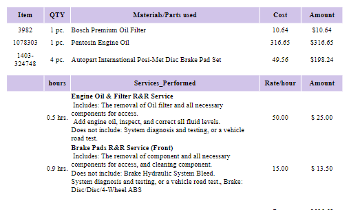 invoice list view