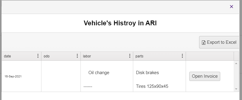 vehicle history report from ARI