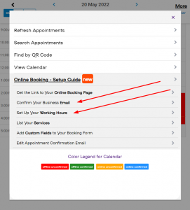 auto_repair_software_appointments_menu_screenshot