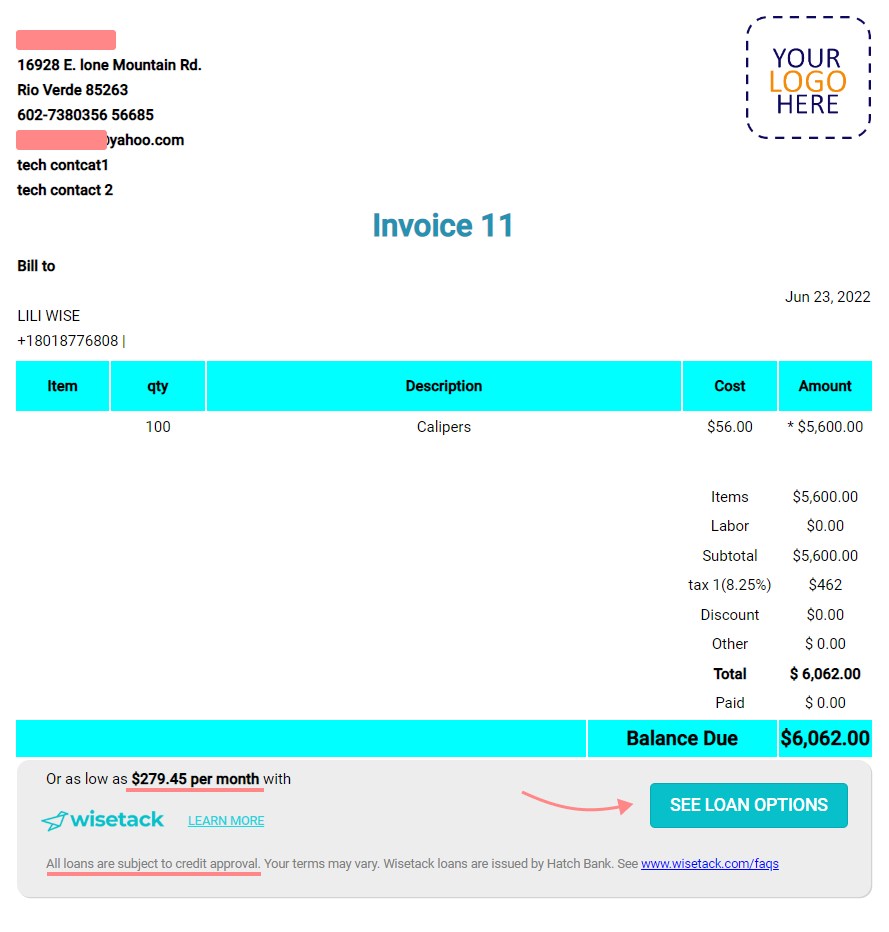 online_invoicing_with_wisetack_screenshot