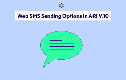 ARI V.10 Update – SMS sending option from the web app