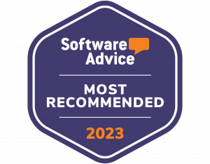 Software Advice Best Most Recommended Badge 