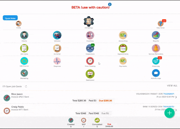 Invoice Customization Example gif