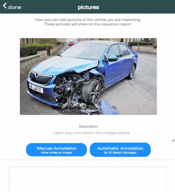 AI Annotations(damage detection) for vehicle inspections gif