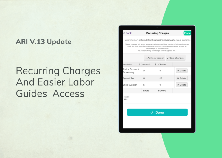 recurring charges in ARI illustration