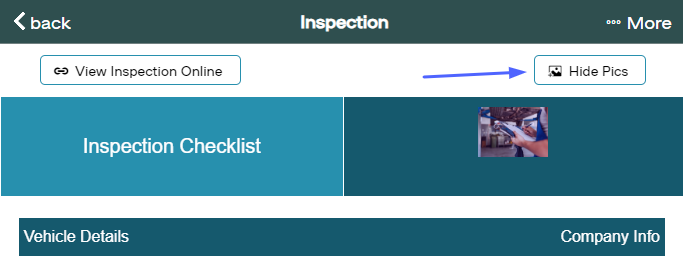 Hide pictures on an Inspection Template in ARI