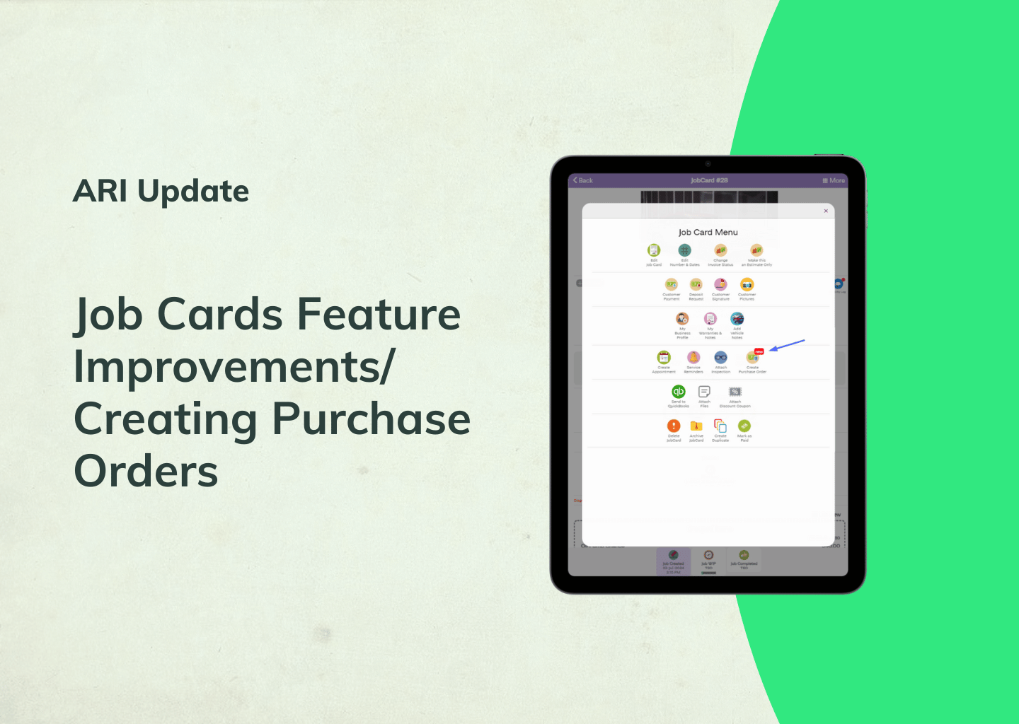 Invoices/ Job Cards Feature Improvements in the Latest ARI Update