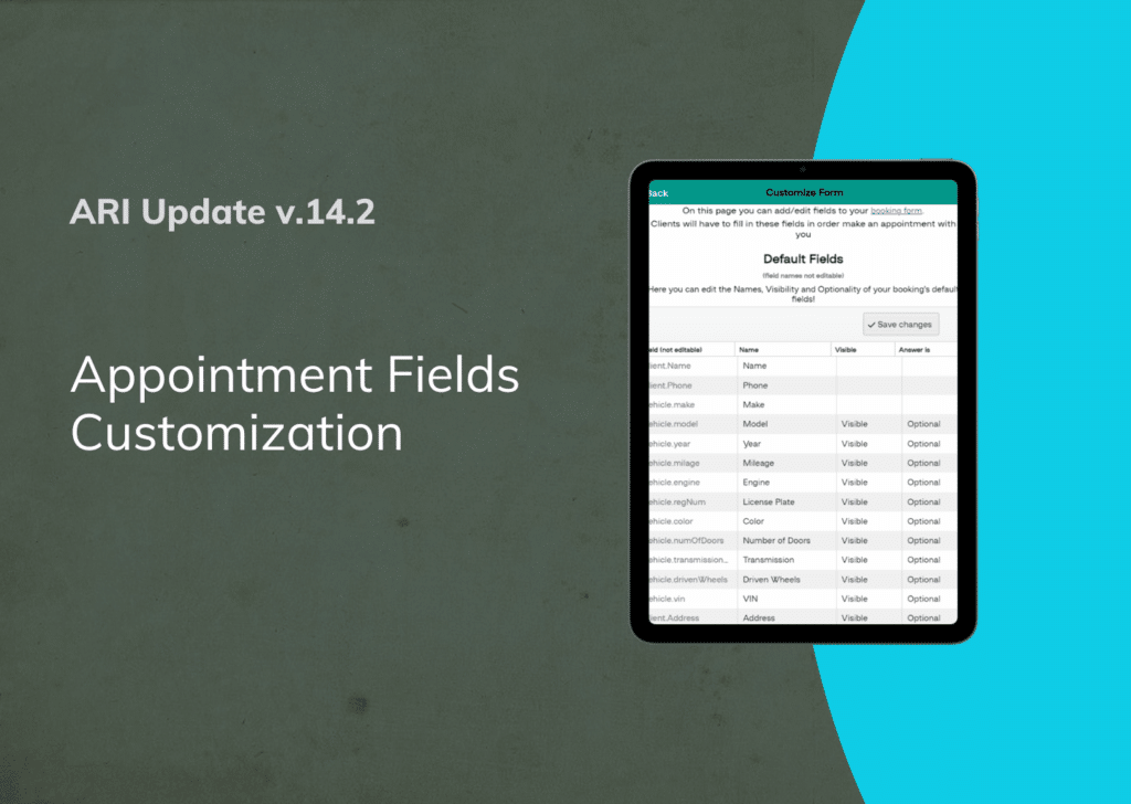 appointement fields customization illustration