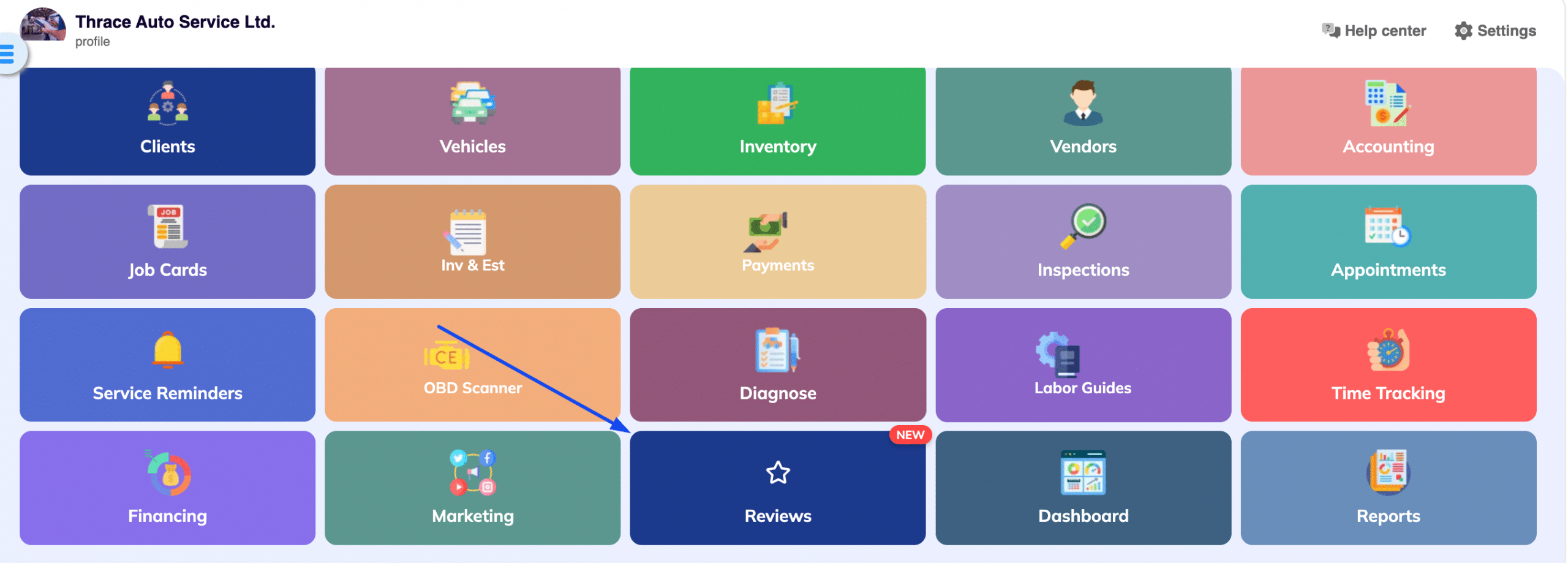 The new review section in ARI (Auto Repair Software)