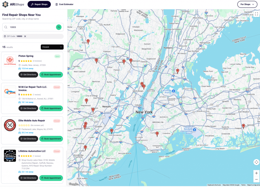 ARI shops interactive leads map