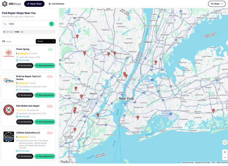 ARI shops interactive leads map