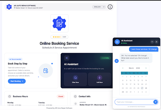 ARI AI Booking Assistant